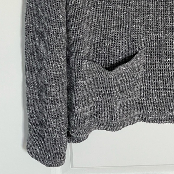 Eileen Fisher open waffle knit front patch pocket Sweater 35475 - Picture 3 of 11